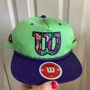 Wilson Tennis neon green hat